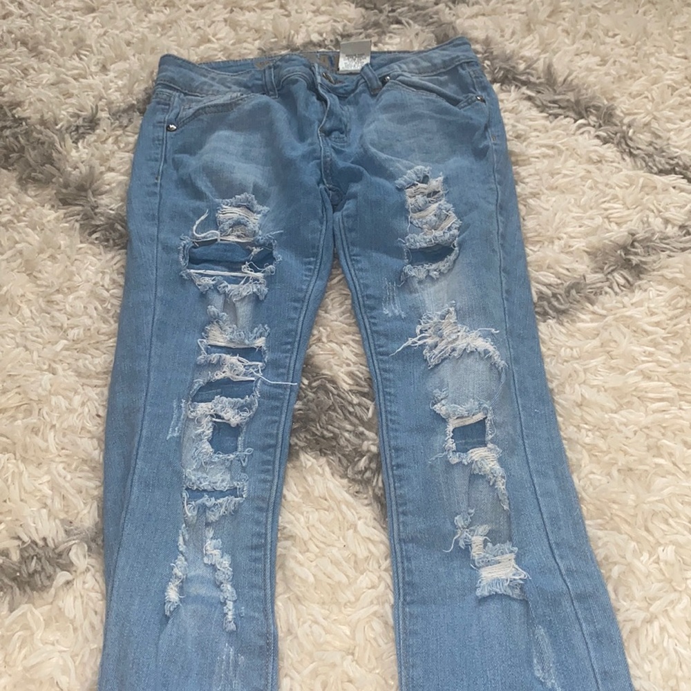 ripped patched Jeans
